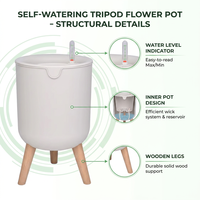 Étagère à fleurs de style nordique en plastique respirant et résistant à la corrosion pour bureau, salon, balcon, pour plantes en pot