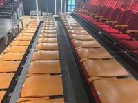 Sièges de tribune rétractables polyvalents, sièges d'auditorium rabattables pour spectacles et salles de sport