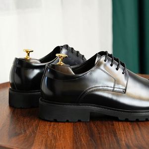 2025 New Style British Formal <b>Shoes</b>-Men's Round-Toe Oxford <b>Shoes</b>-Comfortable Business <b>Shoes</b> with <b>Height</b> <b>Increasing</b> - Product Image 5