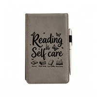 Bloc-notes miniature en similicuir laserable de qualité supérieure avec stylo, A7, feuilles mobiles rechargeables, pour les entreprises, les hôtels et un usage personnel