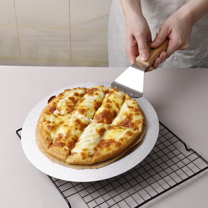 <span class=keywords><strong>Pala</strong></span> <span class=keywords><strong>redonda</strong></span> de acero inoxidable de alta calidad para <span class=keywords><strong>Pizza</strong></span>, <span class=keywords><strong>pala</strong></span> para <span class=keywords><strong>Pizza</strong></span>, pan, pastel, queso, pastelería, servidor de alimentos, <span class=keywords><strong>pala</strong></span> de transferencia - Product Image 5