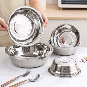 Cuenco mezclador de acero inoxidable 304 de gran venta, diseño moderno pulido de alta calidad para servir sopa, ensalada, característica sostenible - Product Image 1