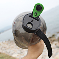 Grande capacité sans BPA large bouche grande 1L 2L 3L 5L bouteille en plastique transparent demi-gallon cruche d'eau PETG GYM bouteille d'eau pour la salle de sport