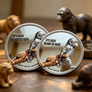 Moneta Commemorativa 3D Scimmia <span class=keywords><strong>Orangutan</strong></span> Carina all'Ingrosso, Regalo Souvenir da Collezione per la Famiglia Animale - Product Image 3