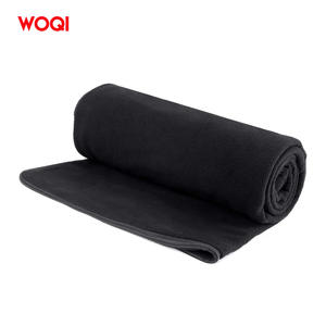 Sac de couchage en polaire Woqi noir rectangulaire, portable, pour le voyage et le camping, couverture pour adulte, utilisation en extérieur, 648g, tissu en polaire - Product Image 3