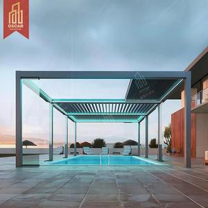 Gran pérgola para exteriores Marco <span class=keywords><strong>de</strong></span> persiana <span class=keywords><strong>de</strong></span> aluminio jardín Patio trasero Área <span class=keywords><strong>de</strong></span> Recreación puerta <span class=keywords><strong>de</strong></span> <span class=keywords><strong>entrada</strong></span> pérgola retráctil - Product Image 3