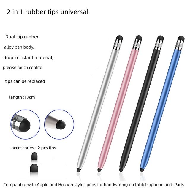 High Sensitivity Precision Stylus Pen Replaceable Nib Passive Capacitive Aluminum Tip Model 115 130mm Length for Universal Touch