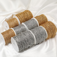 Chaîne à maillons NK 3:1 en acier inoxydable plaqué sous vide, accessoires minimalistes pour colliers et bracelets DIY, sans pierres, fabriqué en Chine, transfrontalier