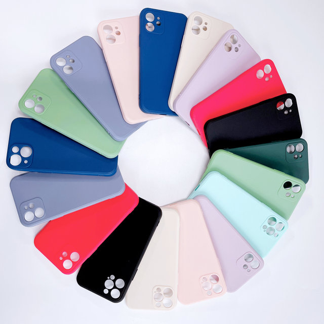 Matte Soft Tpu Silicone Shockproof Mobile Phone Case for iPhone With Inside Microfiber Soft Touch Phone Case for Samsung S24 S23