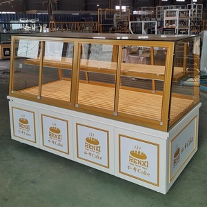 Tủ trưng bày bánh mì thương mại thiết kế tùy chỉnh, tủ đảo làm bánh sơn tĩnh điện có mặt kính cho trung tâm thương mại hoặc cửa hàng - Product Image 1