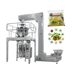 Totalmente automático multifuncional alimentos congelados carne legumes Sweet Peas batata máquina de embalagem com multi-cabeça pesador