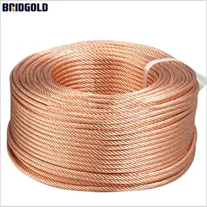 BGTS-4 pv industry bare copper strand wire flexible round braided copper factory price