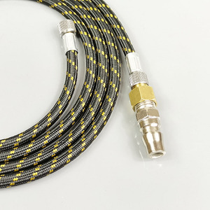 Tuyau de raccordement aérographe-compacteur d'air, interface 1/8 à 1/4, adaptateur de 1,8 mètre pour outils pneumatiques - Product Image 1