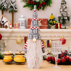 Peige Factory - Vente en gros de gnomes de Noël avec longues barbes, housses décoratives pour bouteilles de vin, 14x42cm, cadeaux - Product Image 4