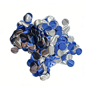 Coriandoli Metallici Circolari Blu, Mini Coriandoli Rotondi in Carta Metallizzata per Decorazioni di Matrimoni, Compleanni e Feste - Product Image 1