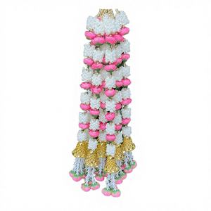 Guirnalda de Campanas de Flores de Mogra Artificiales de Plástico Hechas a Mano, Duraderas, para Eventos, Fiestas, Decoración de Templos, Bodas - Product Image 3