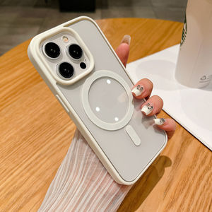 Trong Suốt Acrylic Mềm Cạnh Từ Trường Hợp Điện Thoại Cho Iphone 17 16 15 Pro Max 14 13 12 Bìa Chống Sốc Frosted Bảo Vệ Trường Hợp - Product Image 5