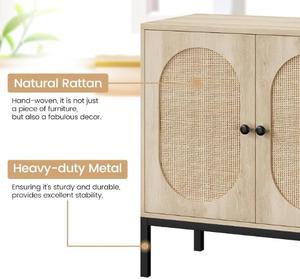 Buffet moderne en bois écologique avec panneaux décoratifs, 2 étagères, <span class=keywords><strong>petite</strong></span> <span class=keywords><strong>console</strong></span>, <span class=keywords><strong>meuble</strong></span> de salon - Product Image 5