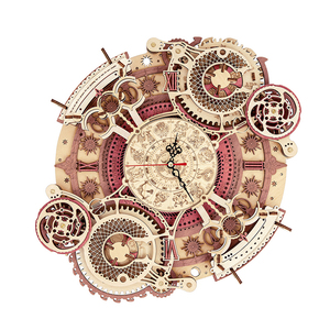 Robotime <span class=keywords><strong>ROKR</strong></span> US Warehouse LC601 Zodiac Horloge Murale Modèle Jouets 3D Puzzles en <span class=keywords><strong>Bois</strong></span> pour Drop Shipping - Product Image 1