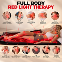 Couverture de luminothérapie rouge intégrale 660nm 850nm, tapis LED infrarouge proche, sac de couchage pour soulagement de la douleur à domicile
