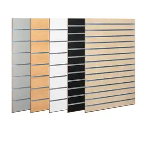 แผ่นไม้ MDF Slatwall,กระดานไม้ Slotwall พร้อมการออกแบบที่หลากหลาย