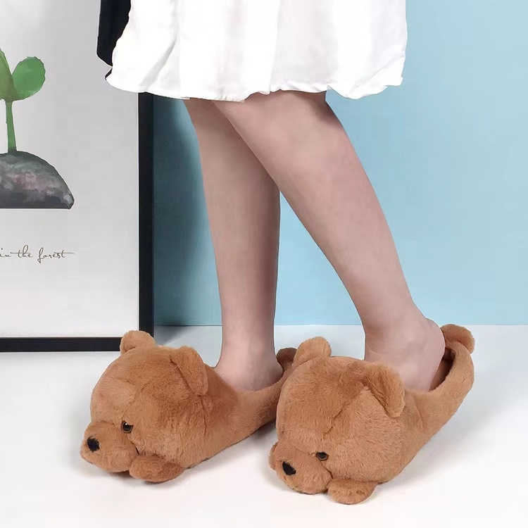 2021 Teddy bear slippers new Wholesale Plush New Style home Slippers House Teddy Bear slides Slippers for Women Girls
