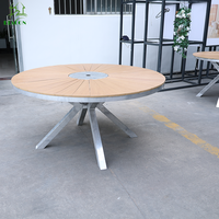 Meubles de patio de haute qualité, table et chaises de salle à manger d'extérieur modernes et luxueuses, imperméables, en aluminium, 8 places