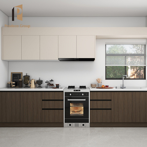 Venta Caliente Buen Precio Gabinetes de Cocina Modulares Modernos de Madera <span class=keywords><strong>Mbf</strong></span> con Encimeras de Mármol/Laminado, Grifo y Cesta para Cajones - Product Image 5