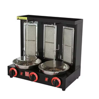 Barbecue à gaz commercial à trois têtes en acier inoxydable de haute qualité pour les fournitures d'hôtel et de restaurant du Moyen-Orient