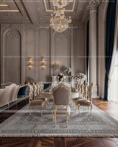 Tavolo da pranzo di lusso a 12 posti classico intagliato a mano mobili antichi retrò francesi personalizzati per hotel barocchi - Product Image 4