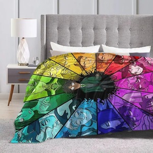Couverture Anime Best-seller Personnage de Jeu Arc-en-ciel Dessin Animé Collage Doux Chaud Confortable pour Canapé Lit Décoration Maison Cadeau Original - Product Image 3