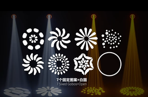 Projecteur de scène à tête mobile 3-en-1 à large plage de tension, effet anneau et arc-en-ciel, contrôle DMX pour événements, discothèques, mariages, fêtes et bars - Product Image 5