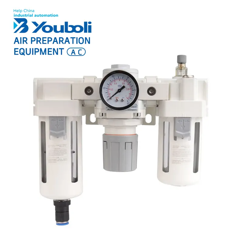 YBL AC20/30/40/50 Two-Unit Pneumatic Air Source Processor High Efficiency Air Pressure Filter Regulator