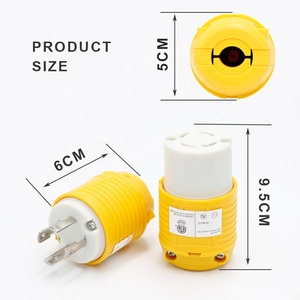 USA cấp công nghiệp cắm điện L14-30P nam 30 amp 125V 4-Dây nối đất NEMA khóa kết nối - Product Image 3