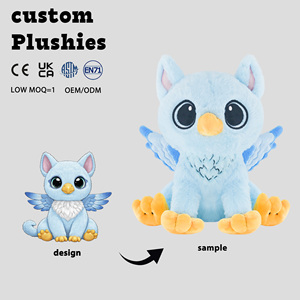 Peluches personnalisées conçues par IA, jouets en <span class=keywords><strong>peluche</strong></span> avec IA, <span class=keywords><strong>peluche</strong></span> oiseau <span class=keywords><strong>Mochi</strong></span> assis sur mesure, collection de peluches anime personnalisées - Product Image 1