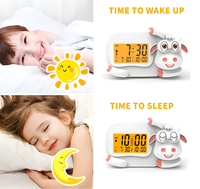 Vente chaude Enfants Enregistrement Messages Lcd Horloge Chambre Réveil Pour entraîneur de sommeil avec veilleuse enfants