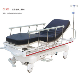 Aluminum Alloy Patient <b>Trolley</b> 1930x640x500/900mm With Side Rails And IV Pole For Hospital Use - Product Image 1