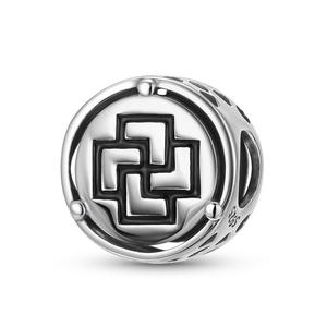 Joyería de plata de ley personalizada, abalorios de colección de símbolos religiosos S925, logotipo personalizado, abalorio para fabricación de pulseras DIY - Product Image 3