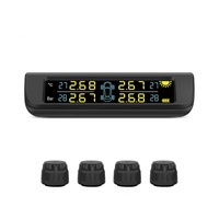 CAREUD Système de surveillance de la pression des pneus numérique TPMS avec écran couleur, charge solaire, alarme de sécurité, modèle 882, autonomie de la batterie de 3 à 5 ans