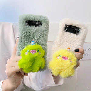 <span class=keywords><strong>Coque</strong></span> de téléphone monstre en peluche mignonne avec personnage de dessin animé 3D, couverture d'hiver moelleuse pour Samsung Z <span class=keywords><strong>Flip</strong></span> 7 6 5 <span class=keywords><strong>4</strong></span> <span class=keywords><strong>3</strong></span> - Product Image 3