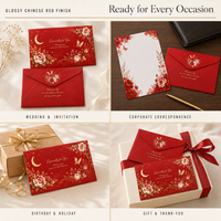 Ensemble de papeterie personnalisée avec papier à lettres floral brillant, enveloppe, carte de vœux, invitation de mariage, anniversaire, OEM ODM, cadeau