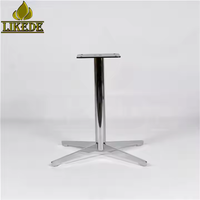 Base de table réglable pneumatique chromée en fer, base de table pivotante robuste pour mobilier de café et bistro