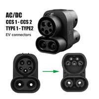 Adaptateur de véhicule électrique Eondrive Nouveau 250A 1000V CCS1 vers CCS2 Adaptateur de charge rapide DC pour véhicule électrique IP54 Étanche Conducteur en alliage de cuivre