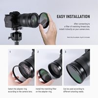 Kit d'adaptateurs de filtre pour objectif photo en alliage d'aluminium, 7 pièces, avec anneaux rehausseurs de 49-52 mm à 72-77 mm