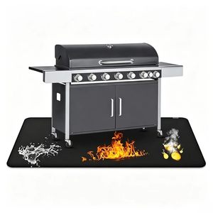 100 X 150 cm Silica Fireproof Heat Protection Non-Stick Grill Mat Floor Protector for Outdoor Kitchen <b>BBQ</b> <b>Charcoal</b> Grill - Product Image 1