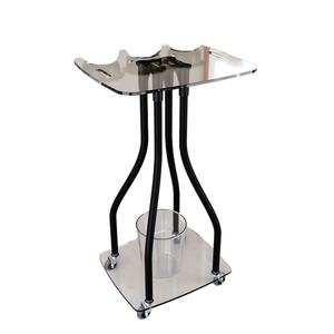 Zxm Nouveau design de mobilier de salon, plateau de salon de coiffure en acrylique multifonctionnel avec bol à colorant, chariot de salon de beauté - Product Image 1