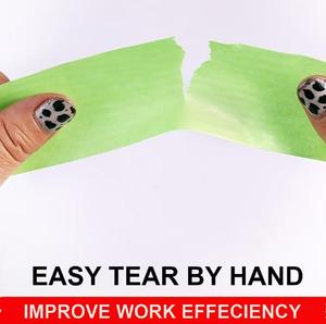 Cinta adhesiva de papel de poliéster <span class=keywords><strong>Waso</strong></span> verde, acrílico activado por agua de un solo lado, resistente al calor para pintar, separación de colores - Product Image 4