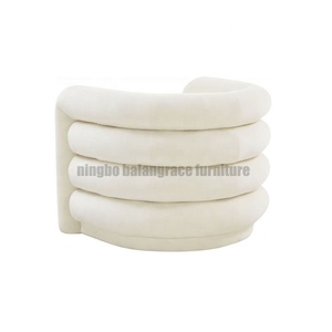 Divano Set mobili per eventi in affitto per feste curve in velluto color <span class=keywords><strong>crema</strong></span> da salotto con divano - Product Image 3