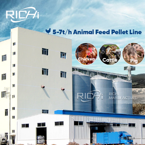 RICHI Cattle Forage <strong>Feed</strong> Pellet Plant Customized 5-7t/h <strong>Chicken</strong> Poultry and Animal <strong>Feed</strong> Production <strong>Line</strong> for Animal <strong>Feed</strong> Pellet - Product Image 1