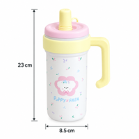 Gobelet isotherme personnalisé en acier inoxydable 316 de 32 oz à double paroi, motif dessin animé mignon, avec paille et poignée, idéal pour les cadeaux de voyage